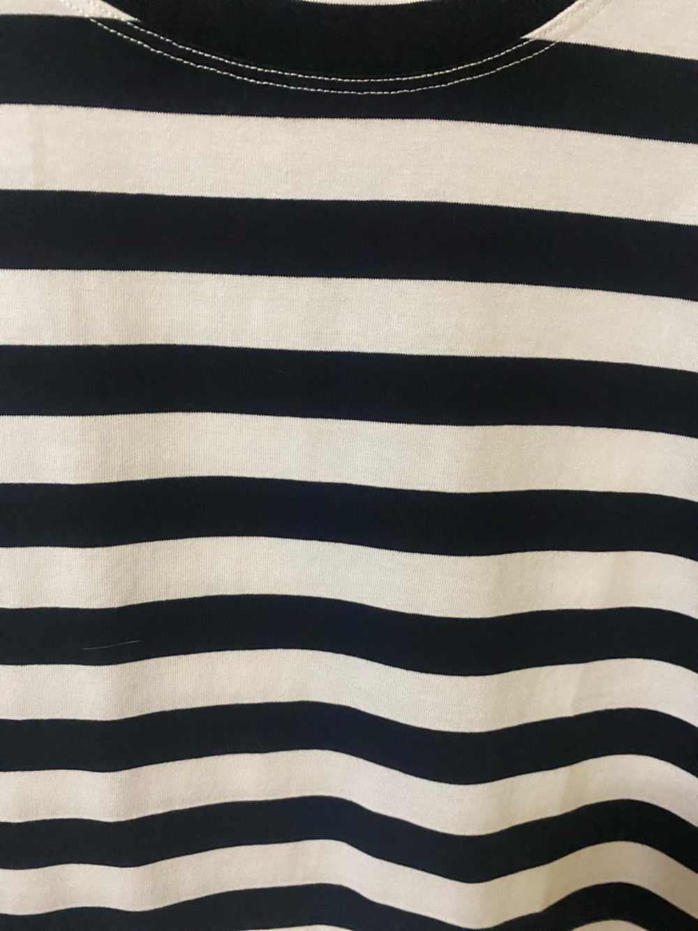 Striped Boxy Crewneck Top - Black & White - Picture 2 of 9